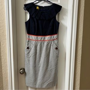 Alyx Sleeveless and Navy Stripped Dress